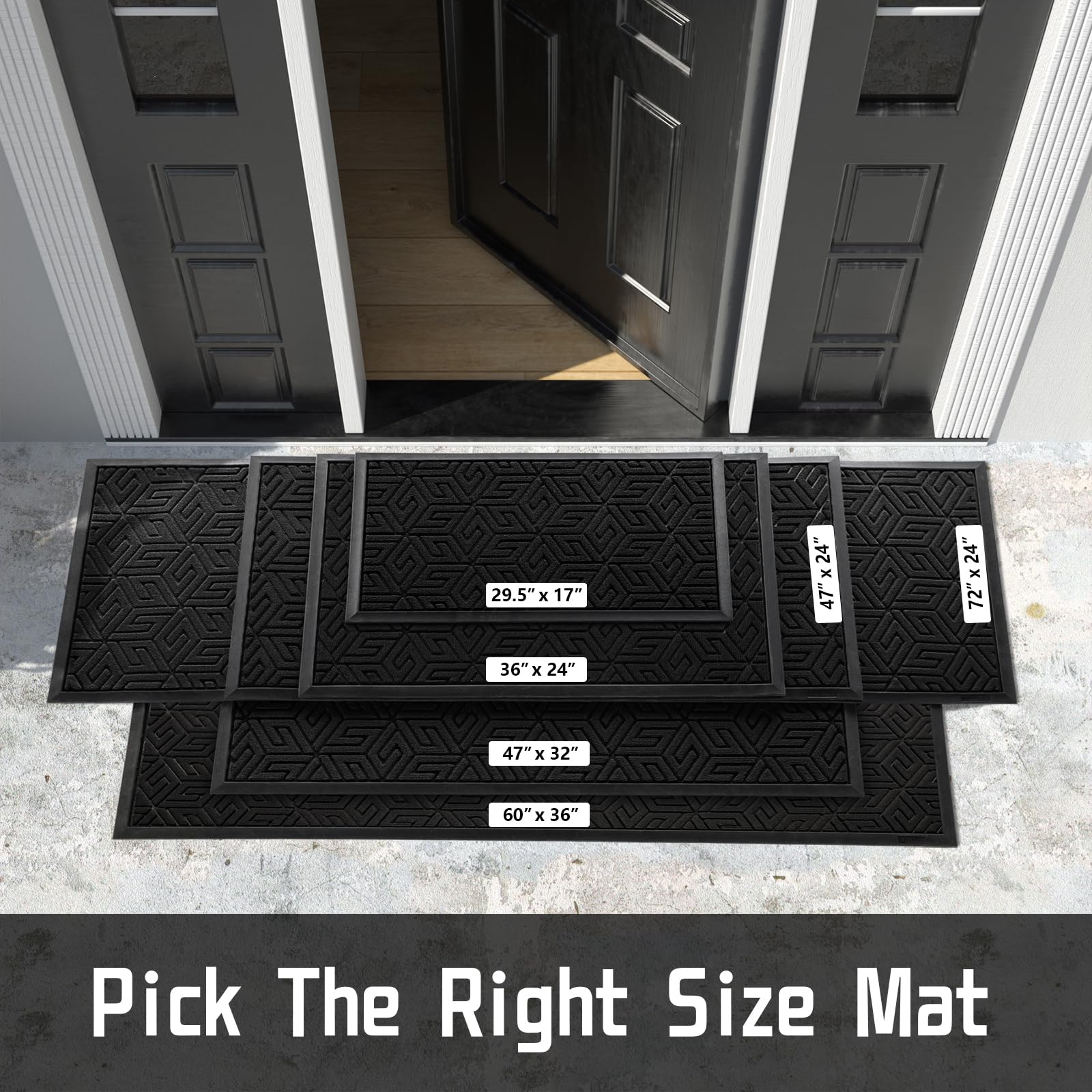 Yimobra doormat with non-slip backing stays in place, improving safety at entryways.