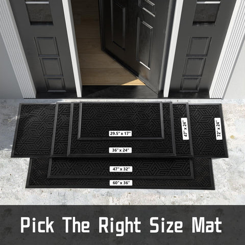 Yimobra doormat with non-slip backing stays in place, improving safety at entryways.