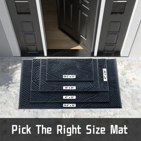 Yimobra waterproof doormat for indoor/outdoor use keeps floors dry and clean.