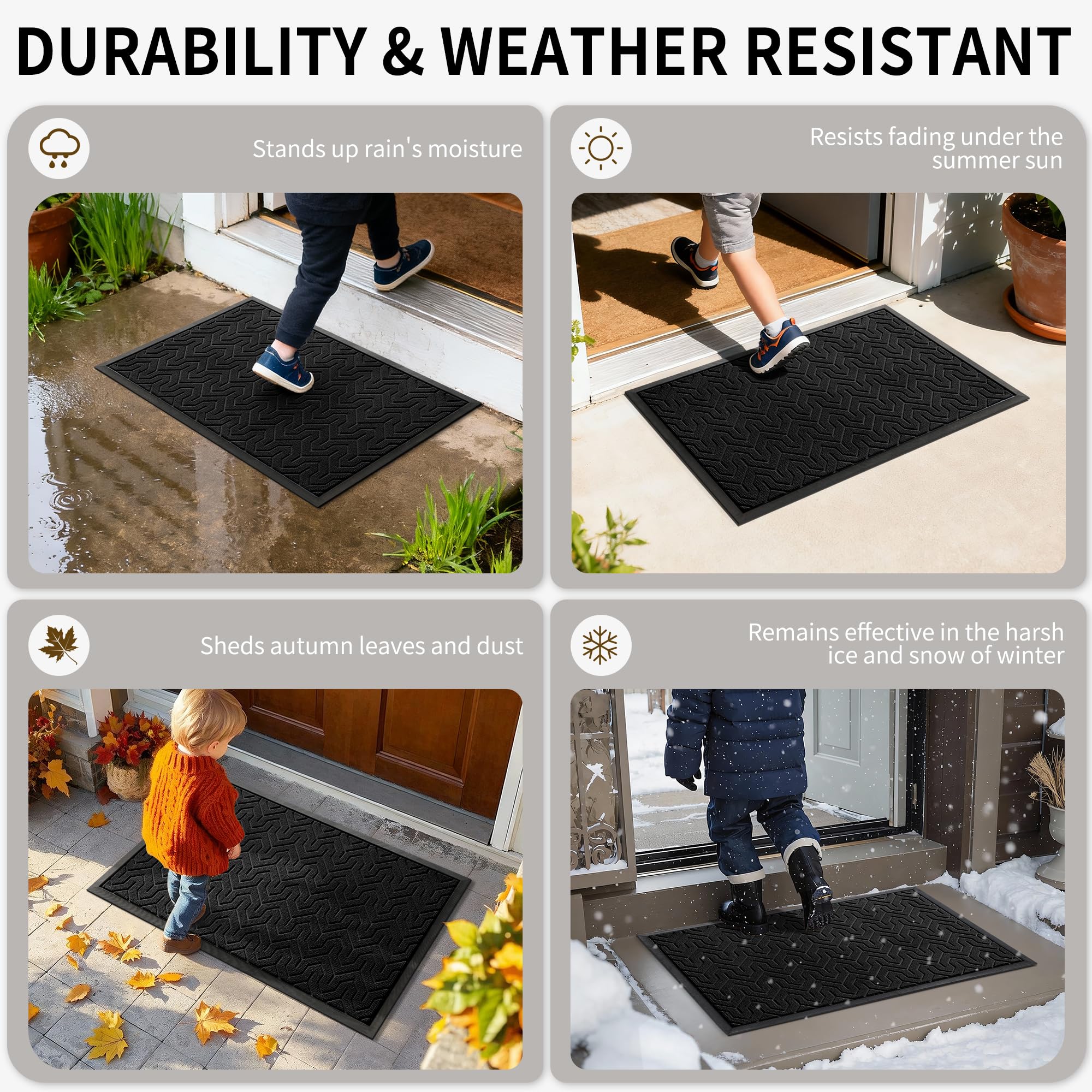 Yimobra dust-trapping Y-pattern grooves scrape dirt from shoes before it enters