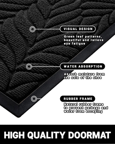 Yimobra easy-clean front door mat clean with broom or pressure washer