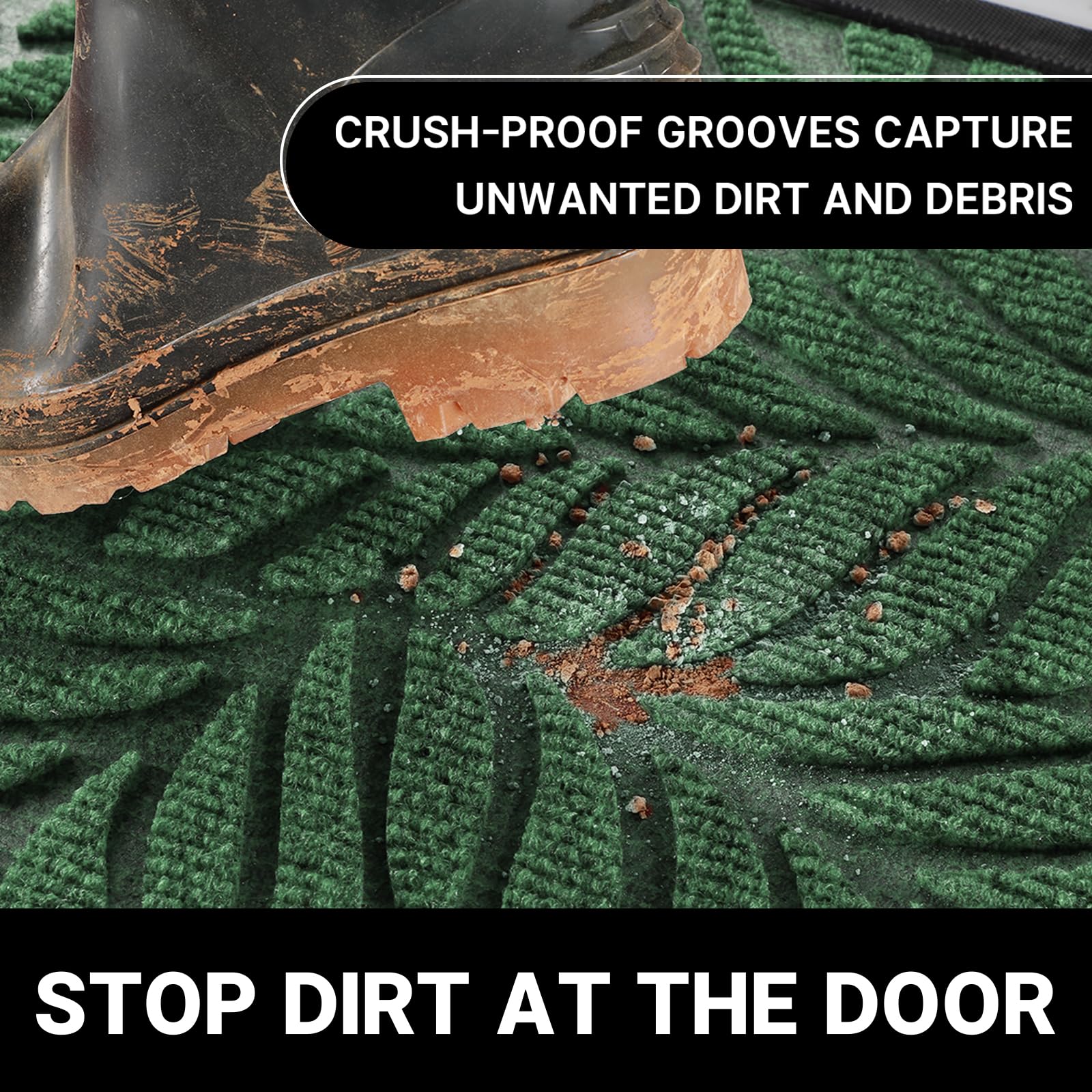 Yimobra front mat is easy to clean with broom or pressure washer.