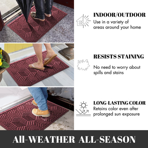 Yimobra natural rubber doormat provides non-slip grip on many surfaces.