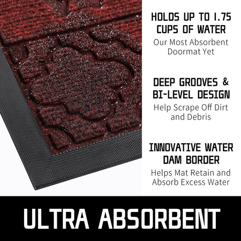 Yimobra front door mat tear-resistant design endures outdoor conditions