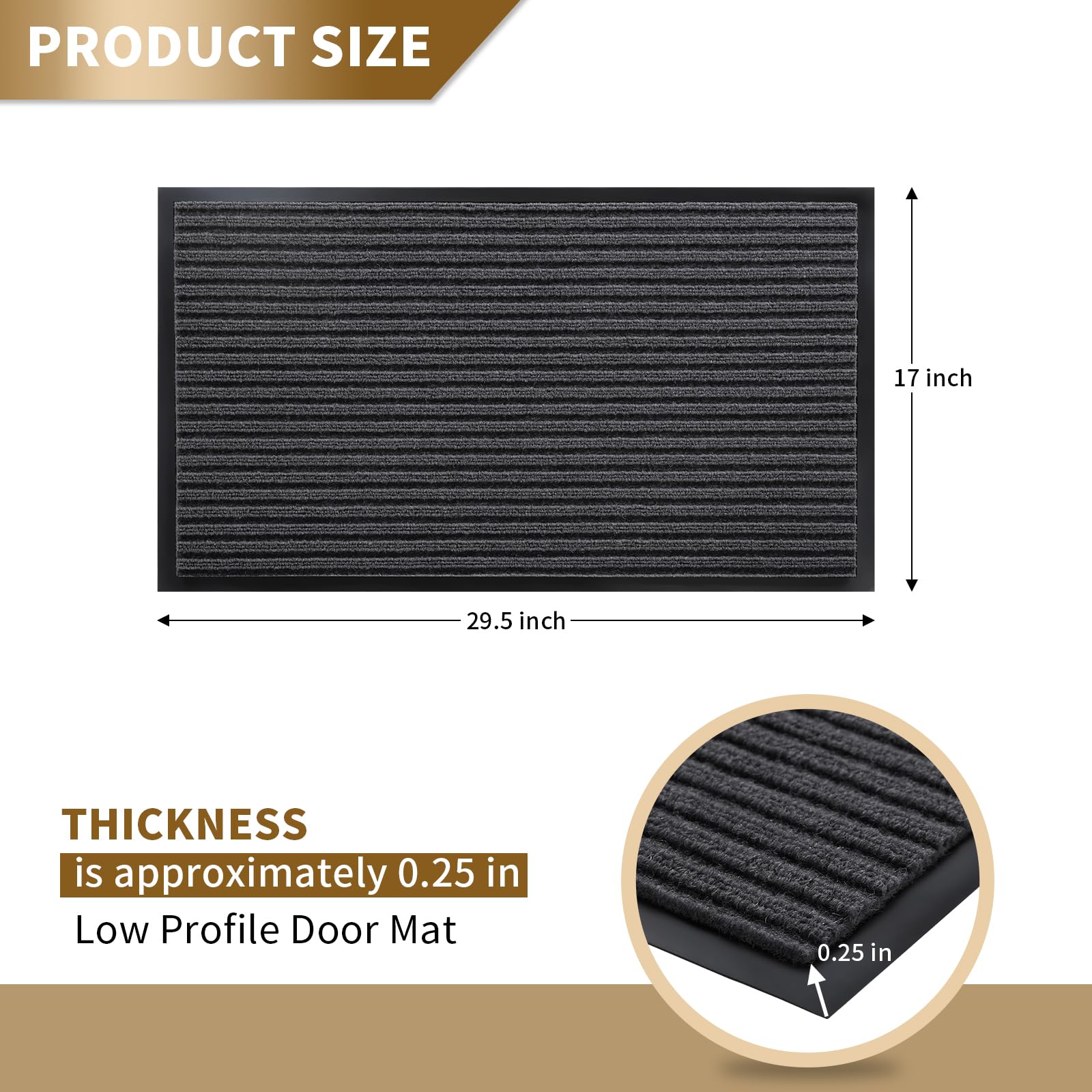 Yimobra mat shows waterproof, absorbent surface for drier entryways.