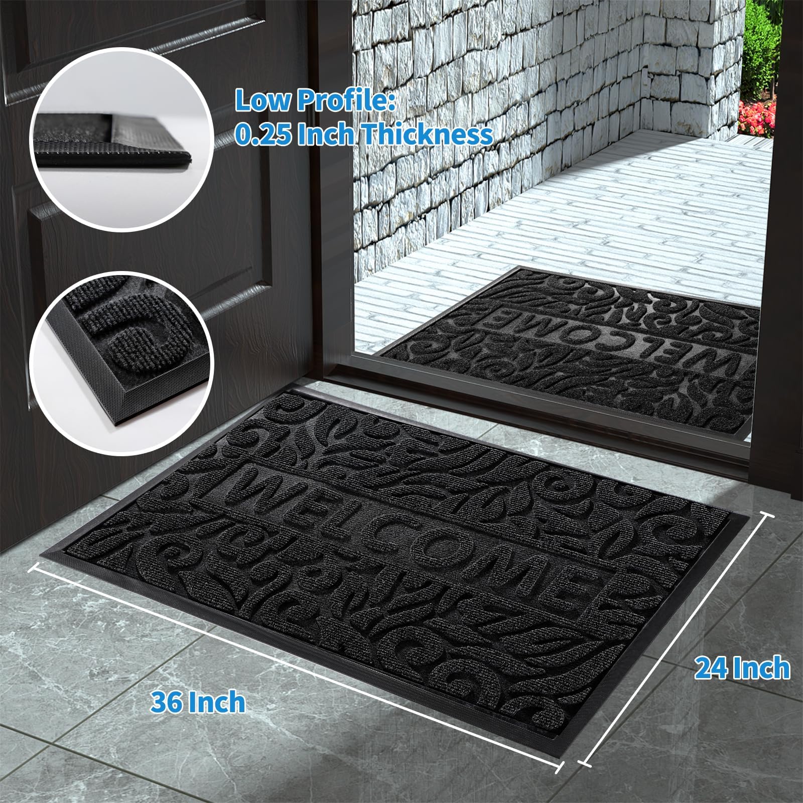 Yimobra indoor-outdoor mat adds versatile style and practicality.
