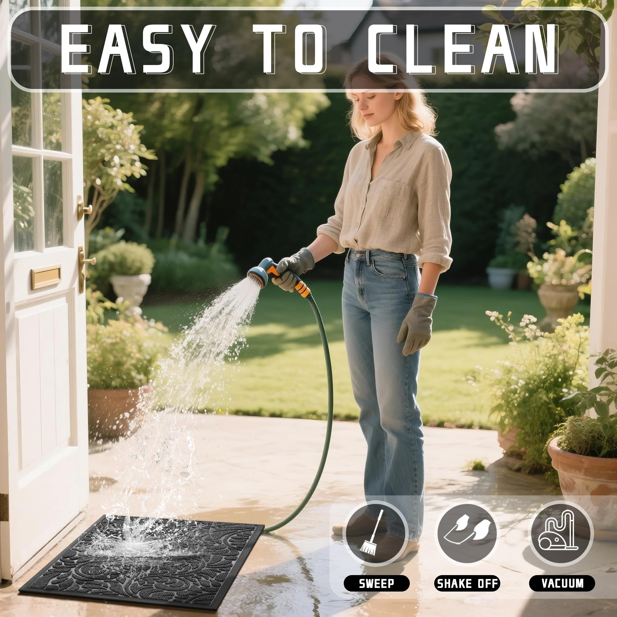 Yimobra indoor-outdoor door mat suitable for entryways and foyers