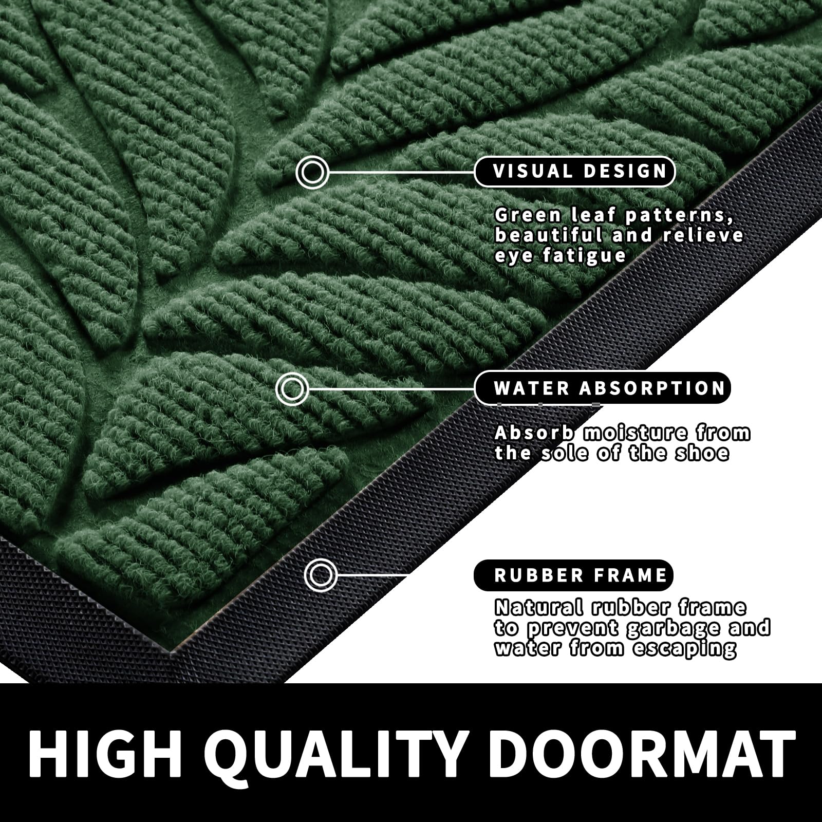 Yimobra all-season mat suits indoor and outdoor spaces like entryways and garages.