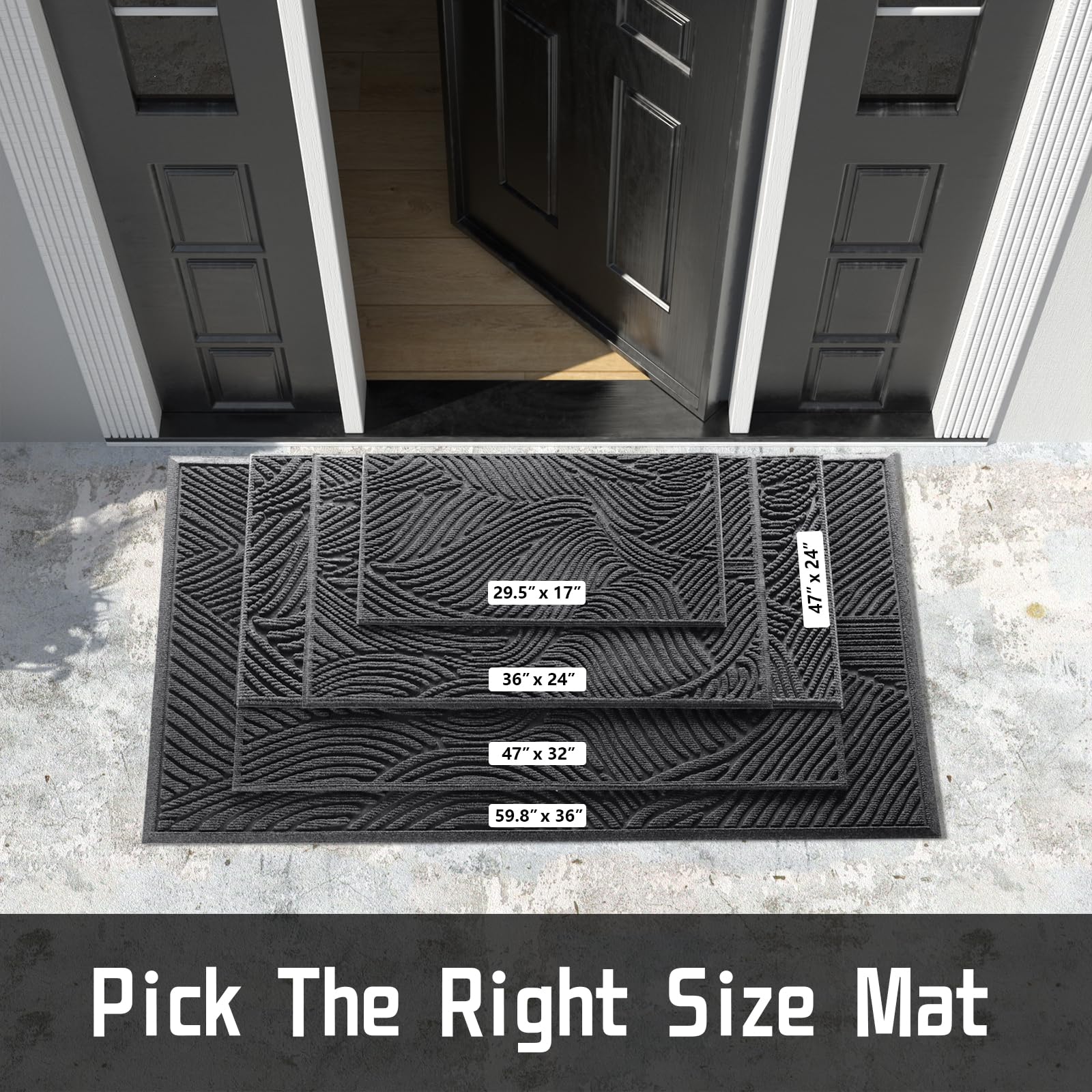 Yimobra Instant-Dry front door mat stays dry after rain thanks to quick-water bead-off