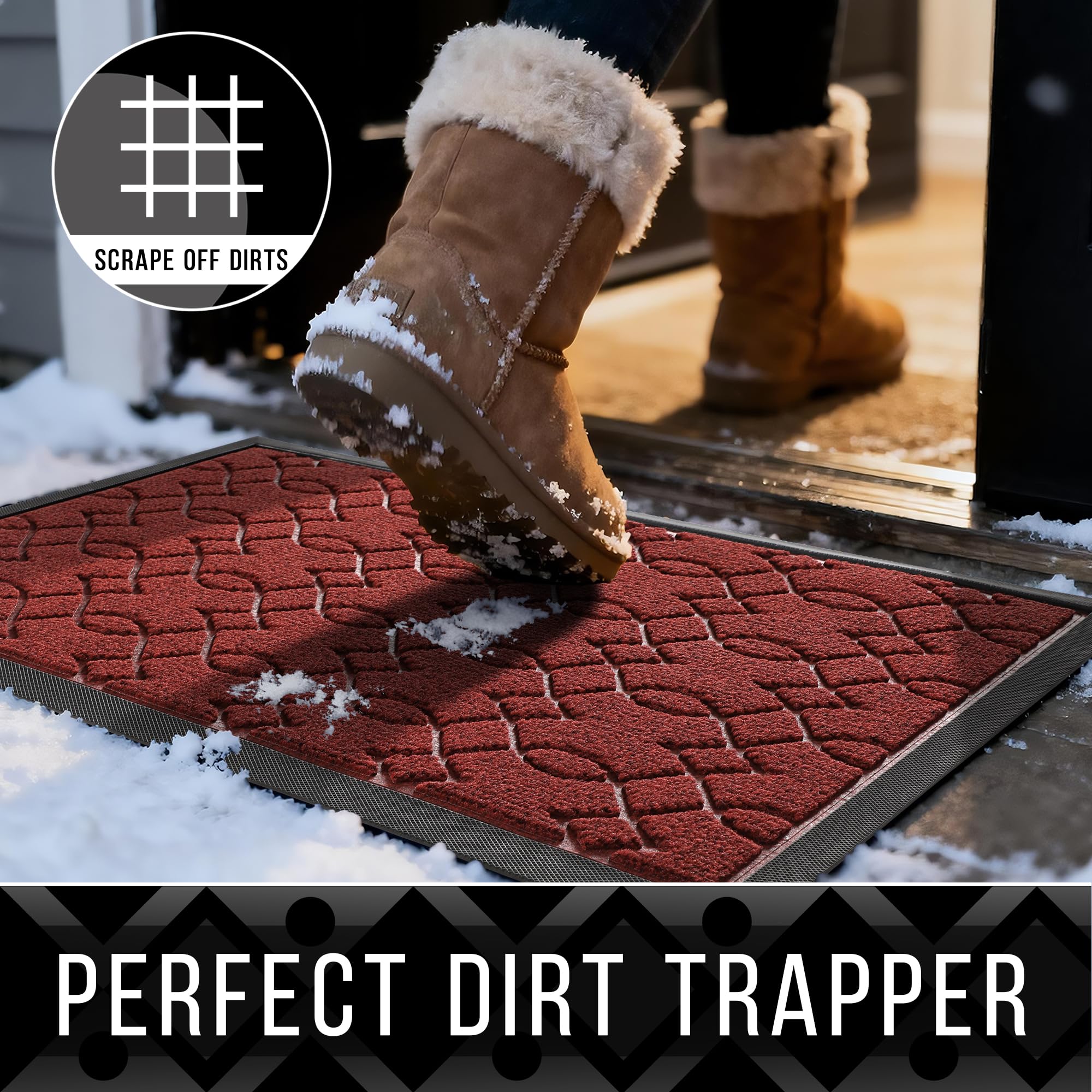 Yimobra non-slip backing keeps the mat in place and protects floors.