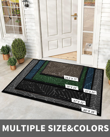 Yimobra door mat features non-slip rubber backing for secure placement.