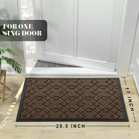Yimobra mat with non-slip rubber backing stays in place and protects floors