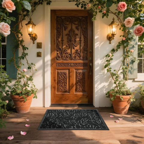 Yimobra outdoor mat rugged polyester surface withstands weather