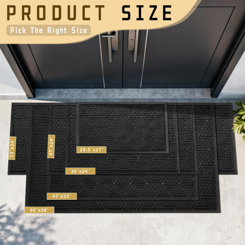 Yimobra outdoor mat dirt-trapping grooves keep entry clean.