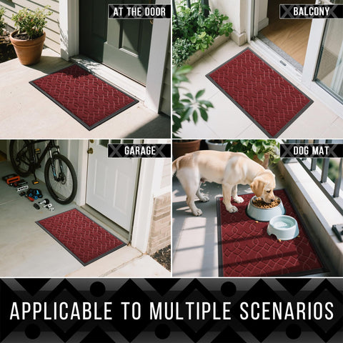 Yimobra versatile mat suits front doors, patios, garages, entryways.
