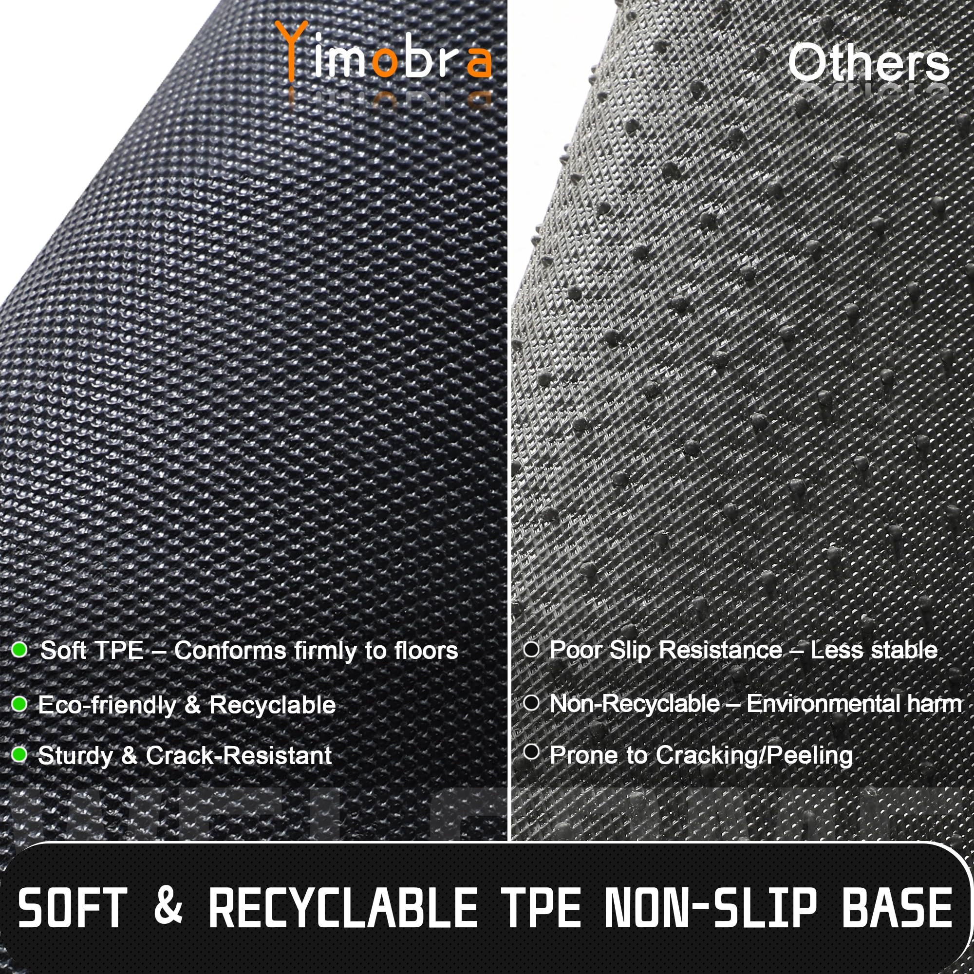 Yimobra Welcome Mat is easy to clean with vacuuming or washing.