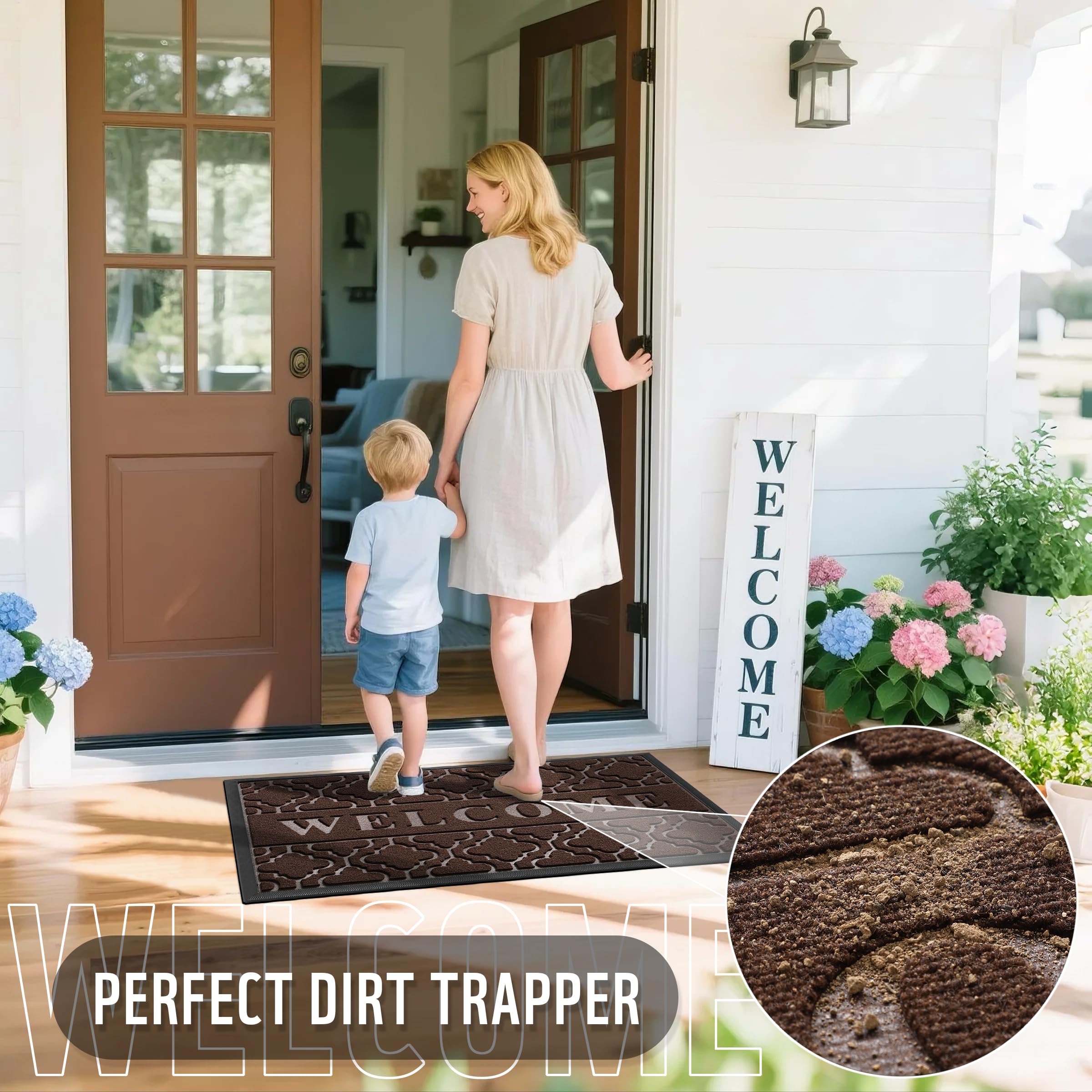 Yimobra mat is easy to clean with broom or hose for quick refresh