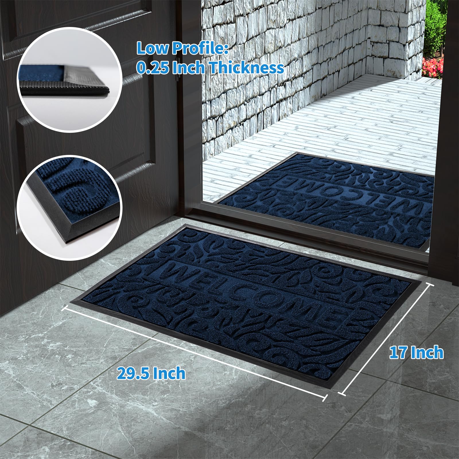 Yimobra Welcome Mat front door entryway enhances curb appeal