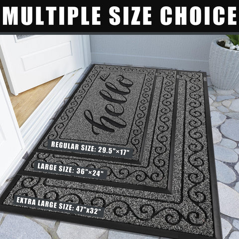 Yimobra front-door mat with rugged edges handles water efficiently.
