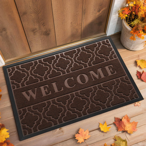 Yimobra Welcome Mat with groove pattern traps dirt at the entry