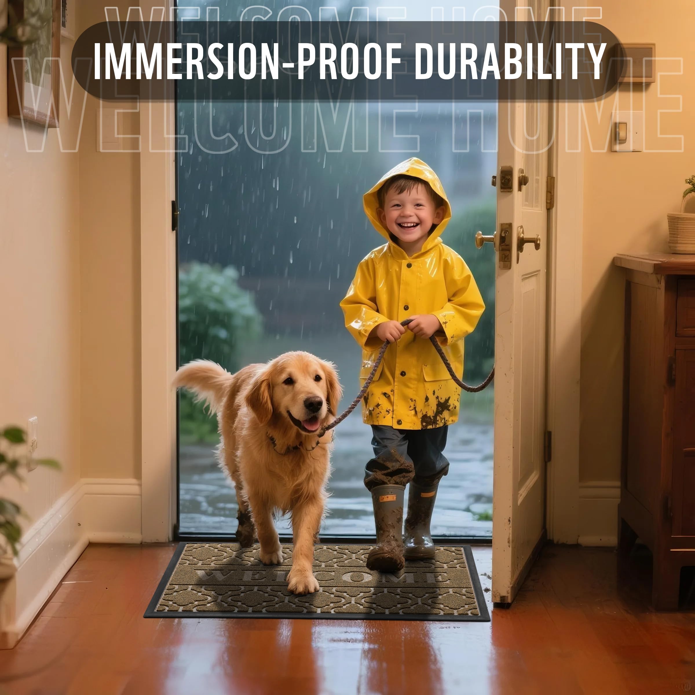 Yimobra Welcome Mat indoor-outdoor versatility keeps interiors clean and entryways welcoming.