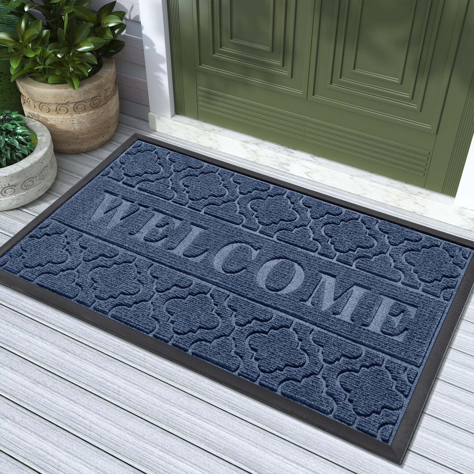 Yimobra Welcome Mat low-profile design fits under doors