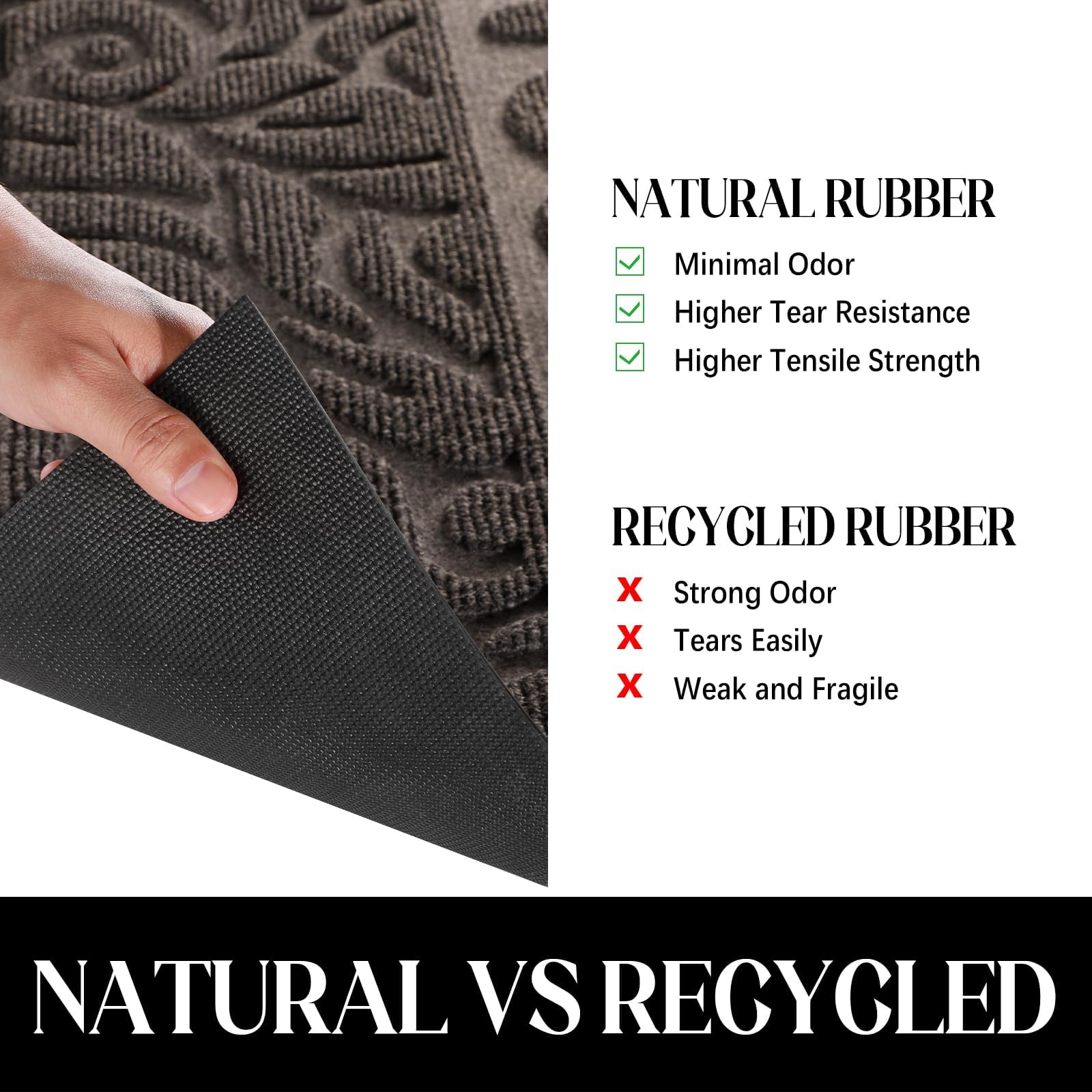 Yimobra mat moisture-absorbent surface keeps indoor floors dry after rain.