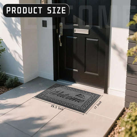 Yimobra Welcome Mat offers non-slip rubber backing for safe footpaths.