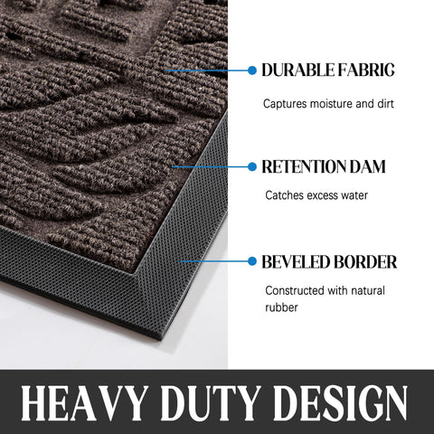 Yimobra welcome mat non-slip backing prevents slipping at entry doors.