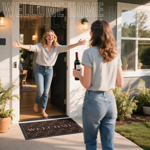 Yimobra mat shows non-slip backing for secure placement on any floor