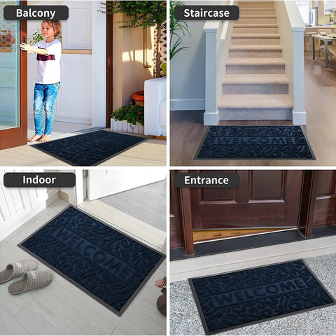 Yimobra Welcome Mat non-slip rubber backing prevents slips at threshold