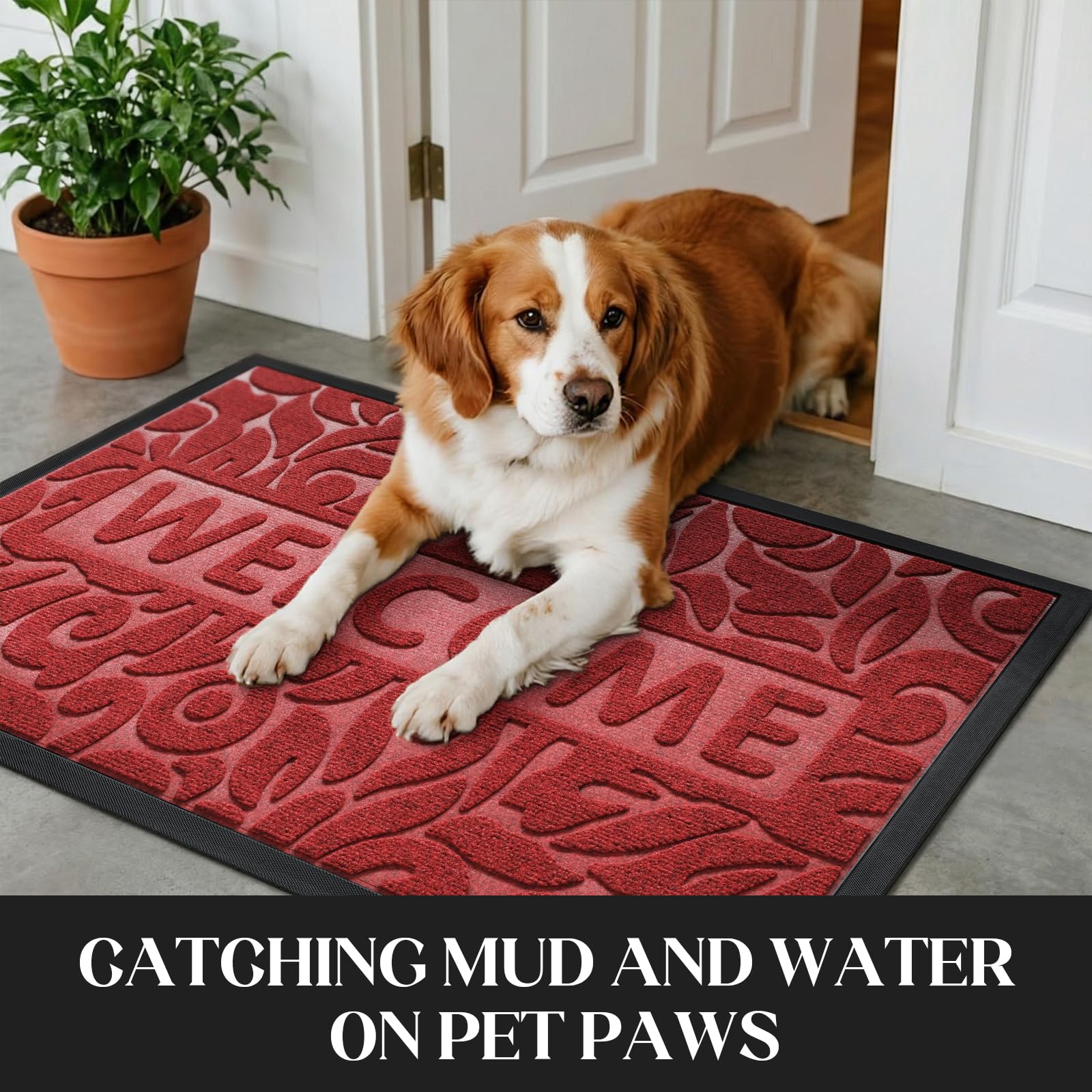 Yimobra mat features natural rubber edge to prevent water intrusion and slipping.
