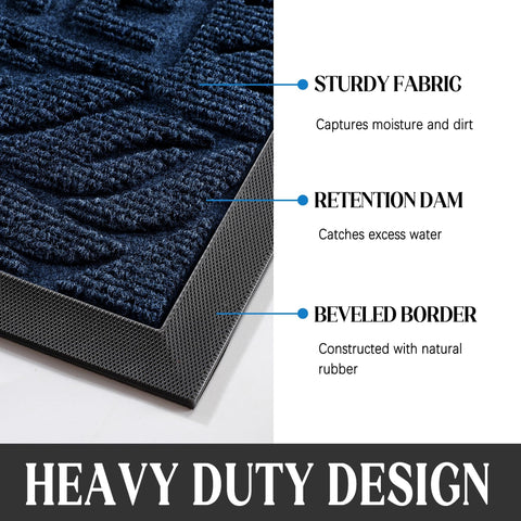 Yimobra Welcome Mat dirt capture grooves help keep floors clean
