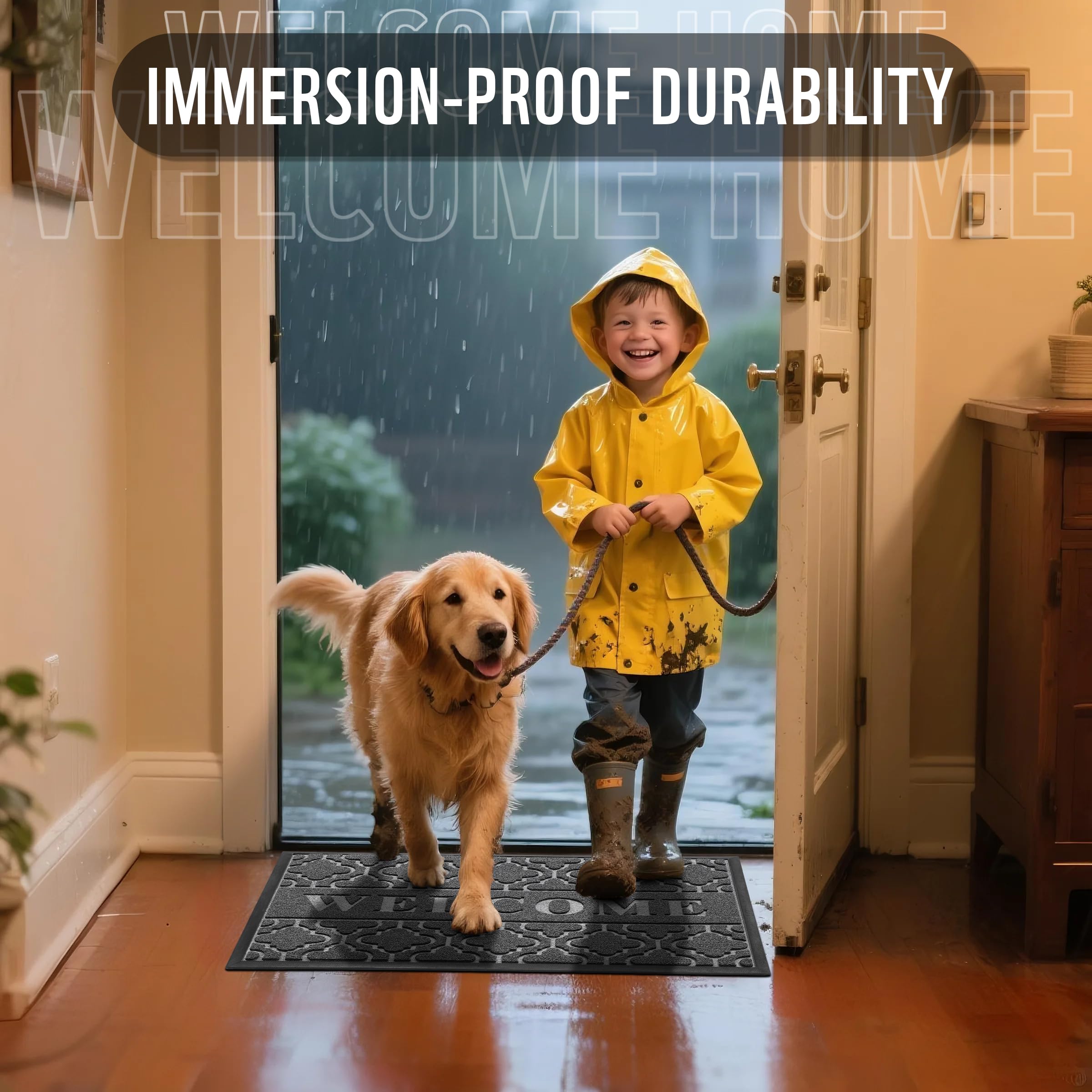 Yimobra Welcome Mat versatile use for indoor and outdoor entrances