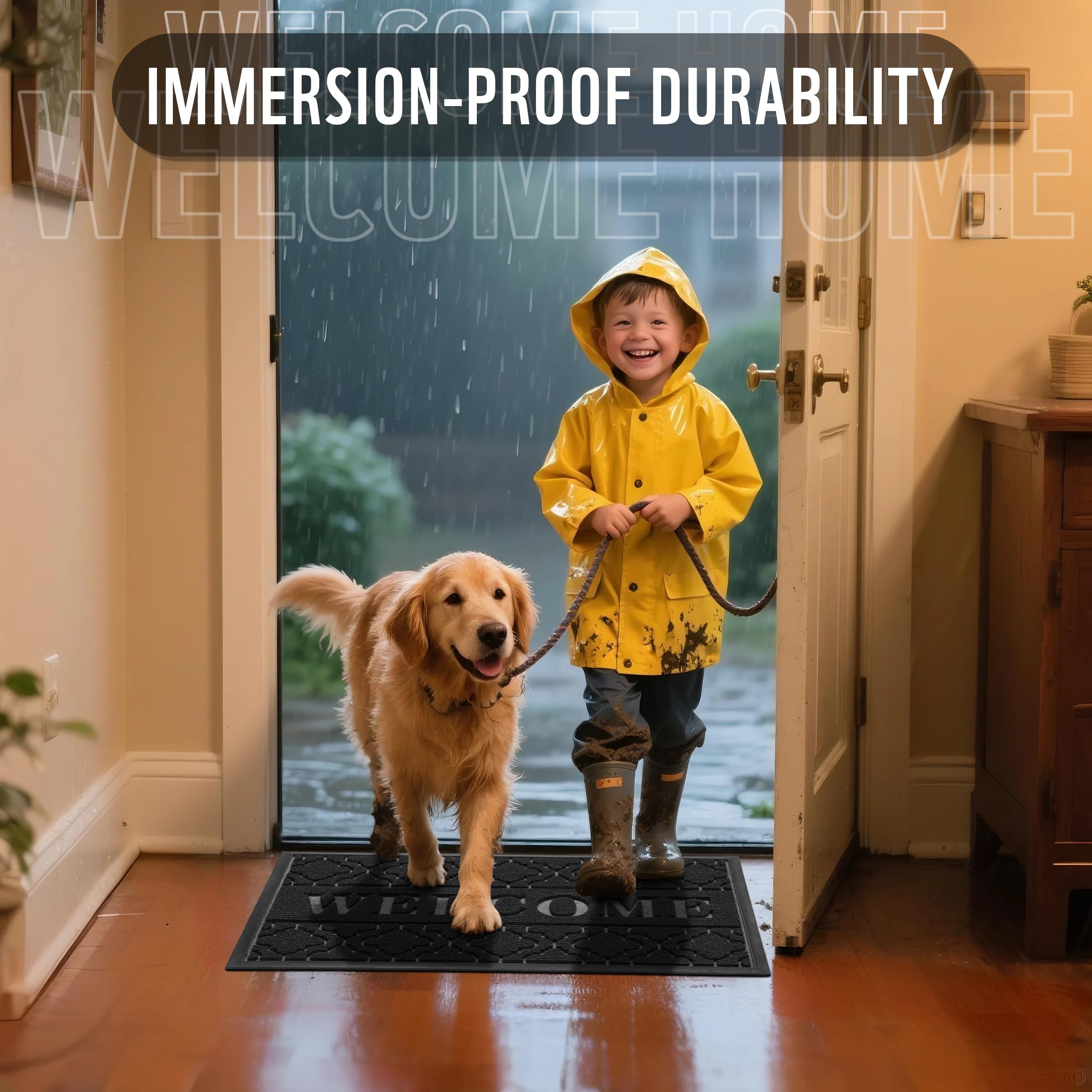 Versatile indoor or outdoor use for busy entryways and lobbies.