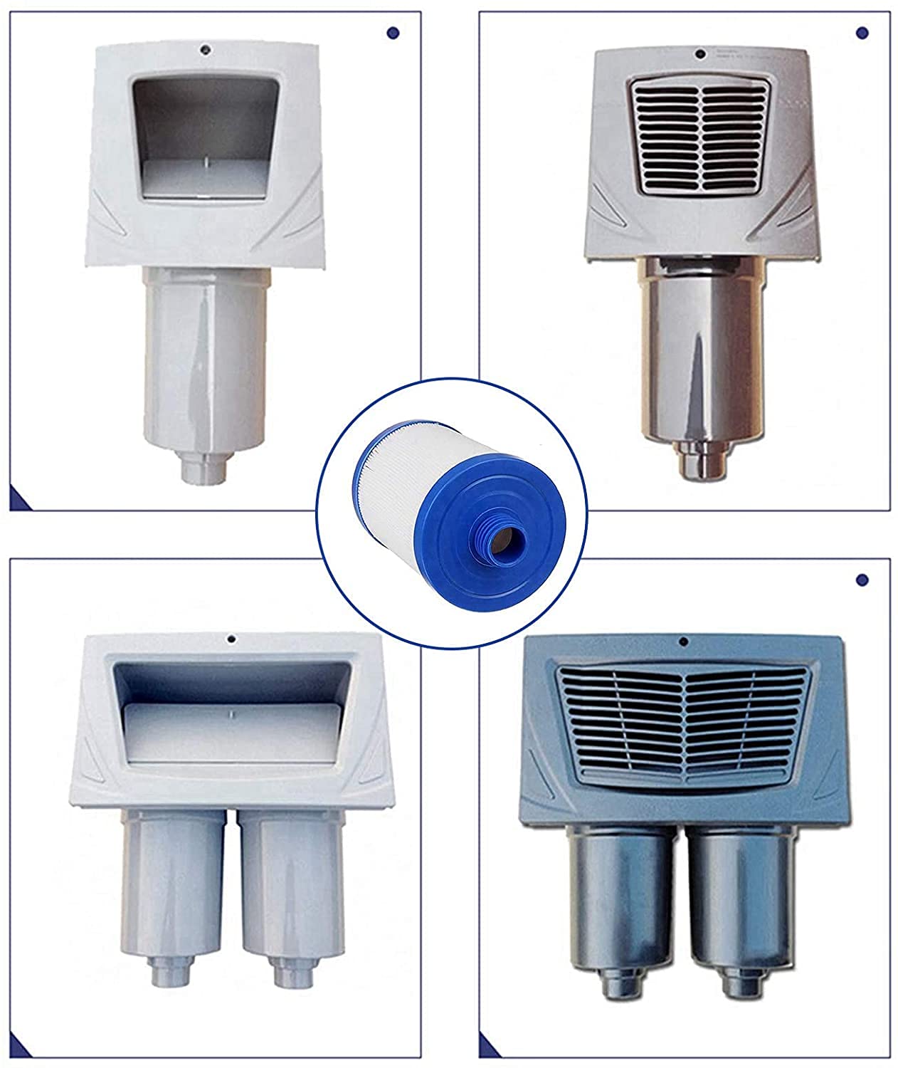 Yinage 6CH-940 filter bottom-thread connection for secure installation.