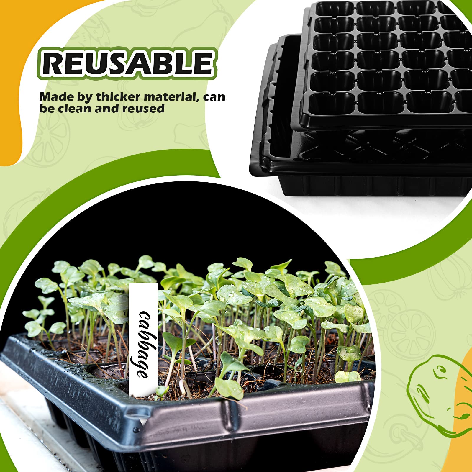 Yinder dome lid for seed trays enhances humidity during germination