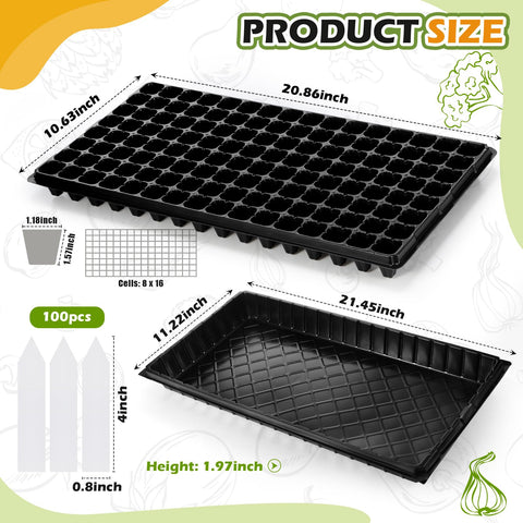 Yinder flat no-hole 1020 tray, ideal for flat seedling setups.