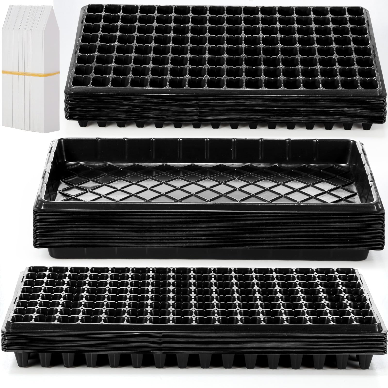 Yinder 128-cell seed starter tray with dome for efficient germination.