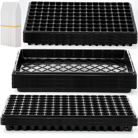 Yinder 128-cell seed starter tray with dome for efficient germination.