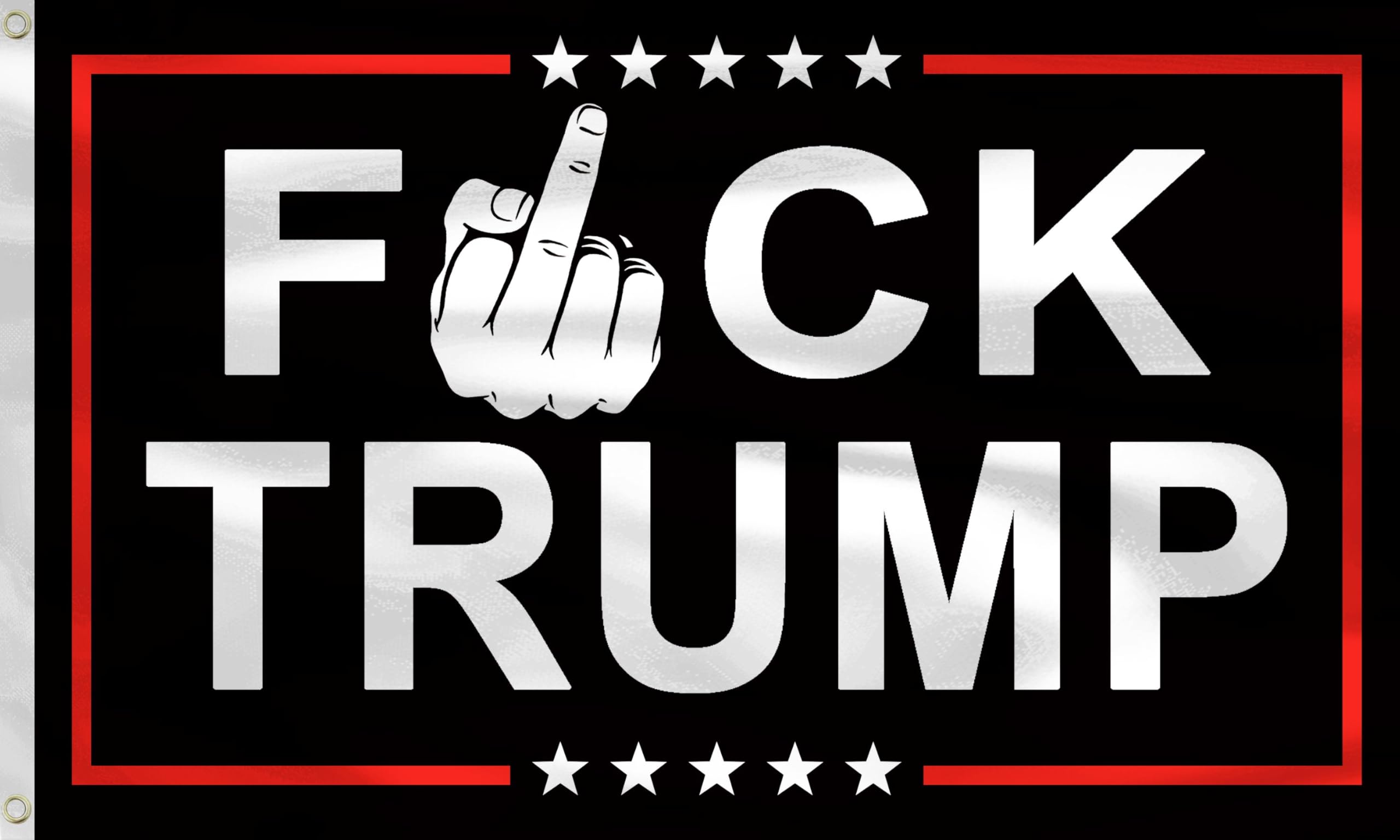 YINENA anti-trump flag front view with bright colors for yard display