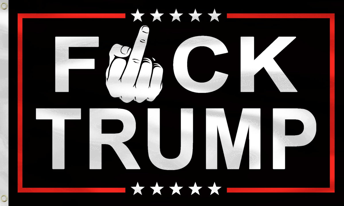 YINENA anti-trump flag front view with bright colors for yard display