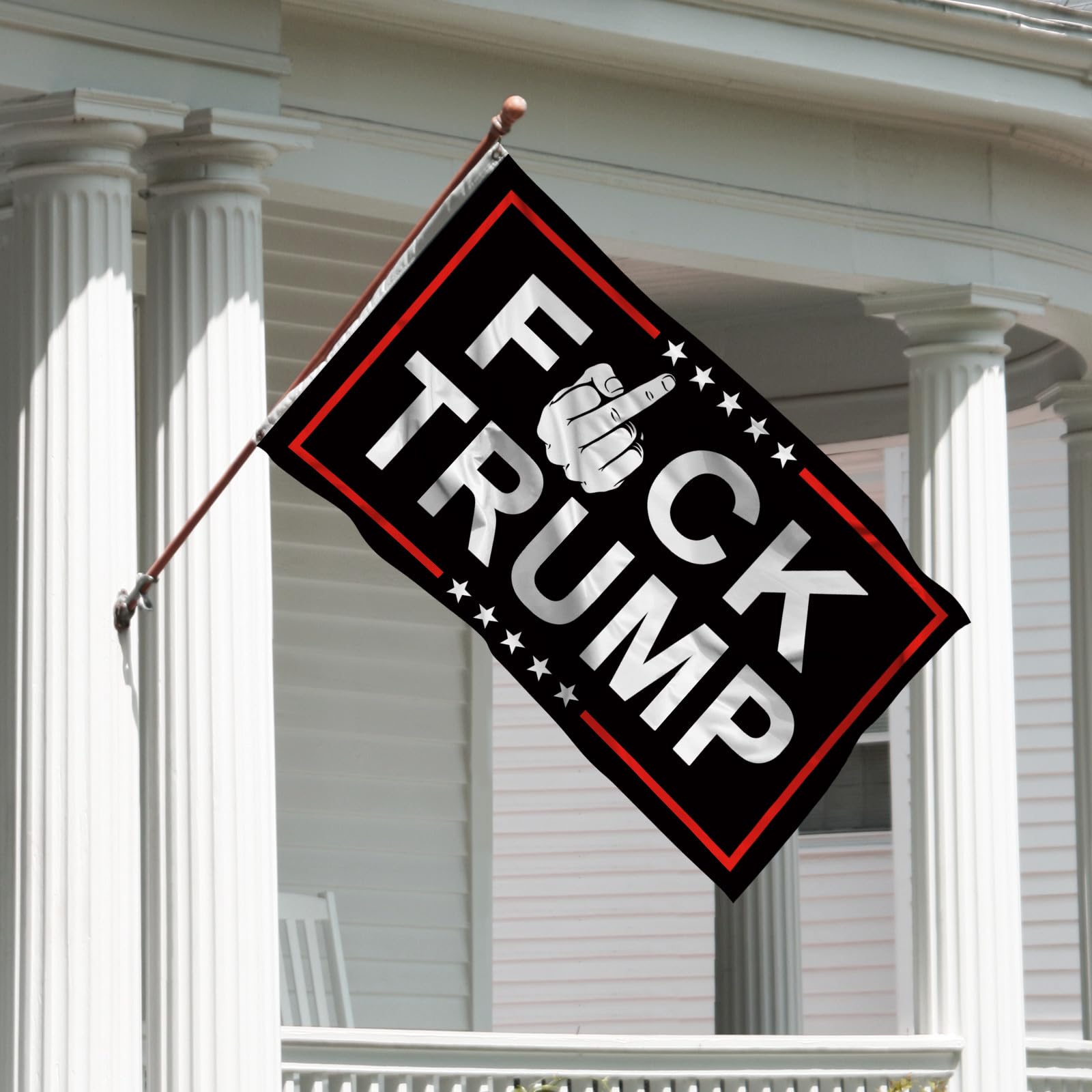 YINENA flag with brass washers enables quick, secure hanging