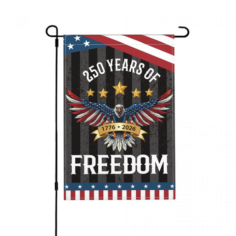 YINGFAN 250 Years America garden flag front view for outdoor display