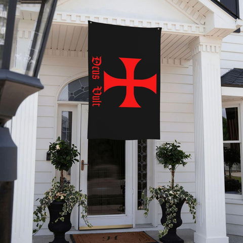 YINGFAN Crusader flag with Knights Templar emblem for events