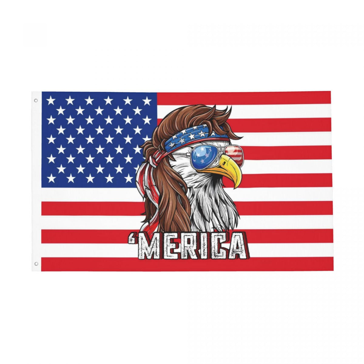 YINGFAN Eagle Mullet flag with bold bald eagle design, ideal for porch displays.
