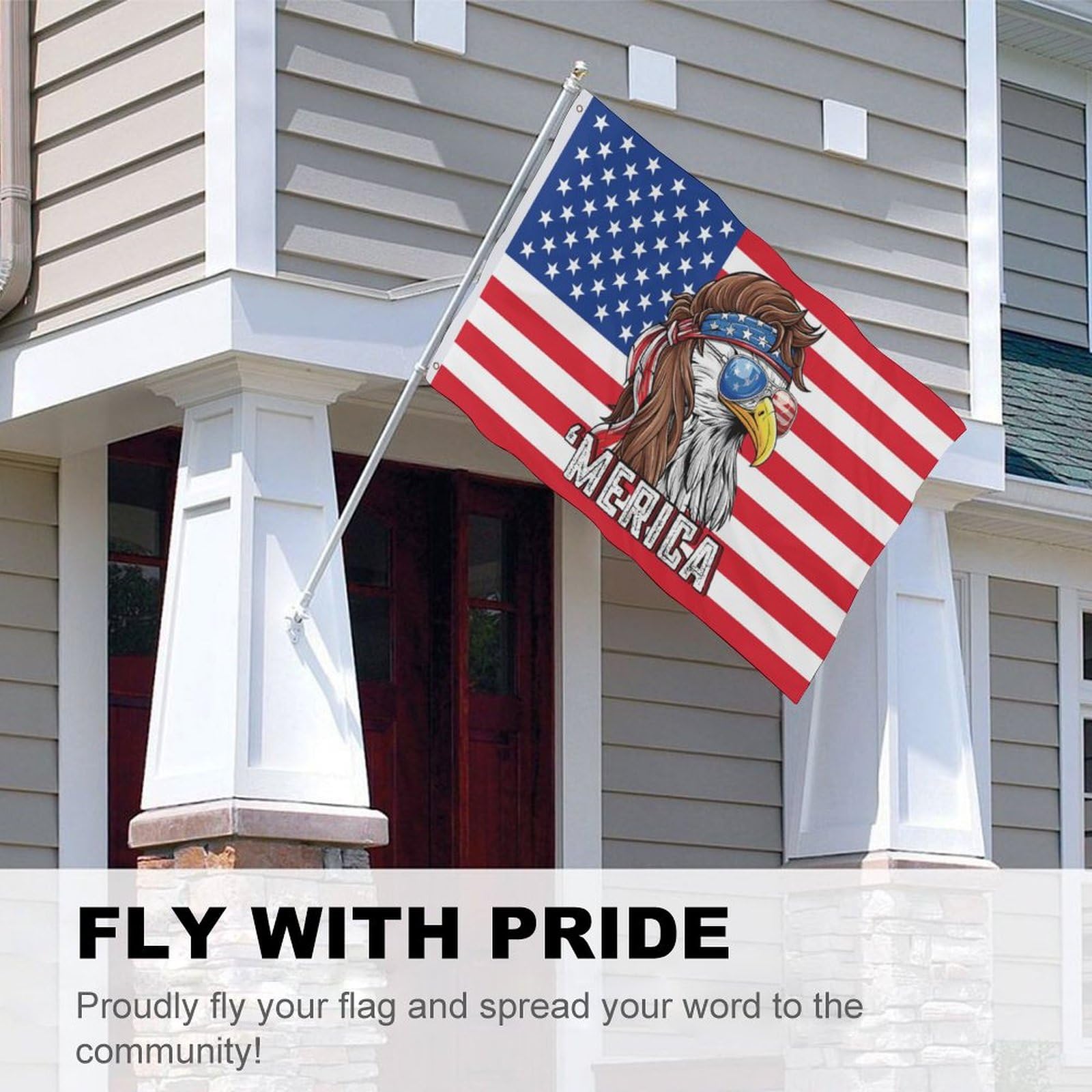 YINGFAN Merica-inspired flag makes a playful gift for patriots.