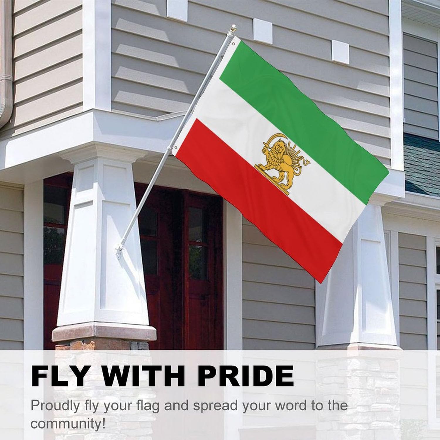 YINGFAN Iran flag ideal for cultural events, dorms, or home decor.