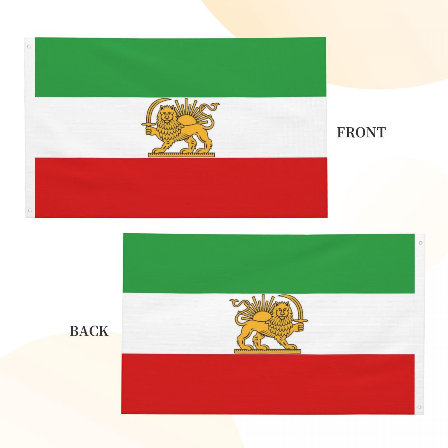 YINGFAN Iran flag uses UV fade-resistant dyes for long-bright colors.