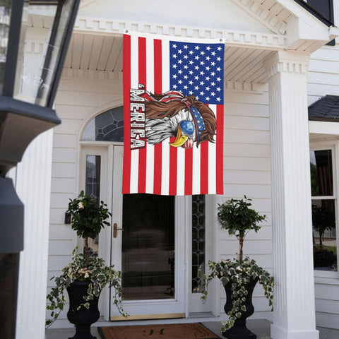 YINGFAN Merica flag with vivid colors for outdoor and indoor celebrations.